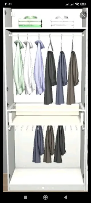 Armario blanco IkeaPAX Forsand. Está desmontado. M