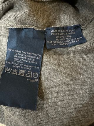 Jersey Ralph Lauren Bordado Gris Claro