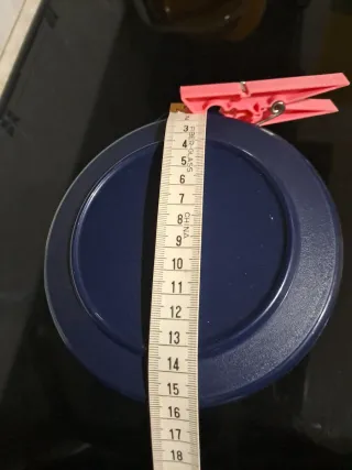 Porta olive Tupperware trasparente blu