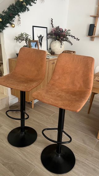 Taburetes regulables polipiel (2 unidades)