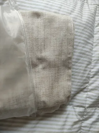 2 Visillos efecto lino beige sin estrenar