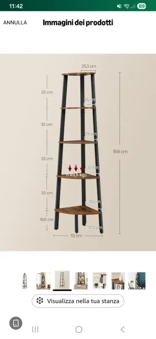 Mobiletto angolare nuovo