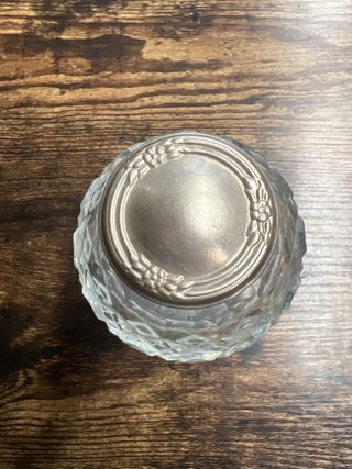 Botella Cristal con tapon en Plata de ley 925 mm