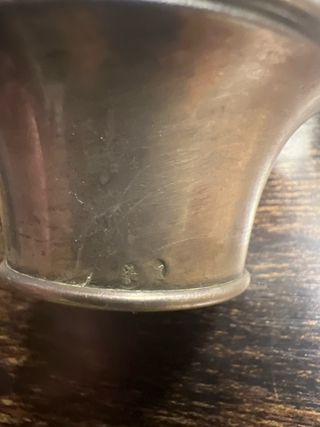 Botella Cristal con tapon en Plata de ley 925 mm