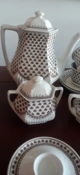 Servicio de té/desayuno inglés antiguo