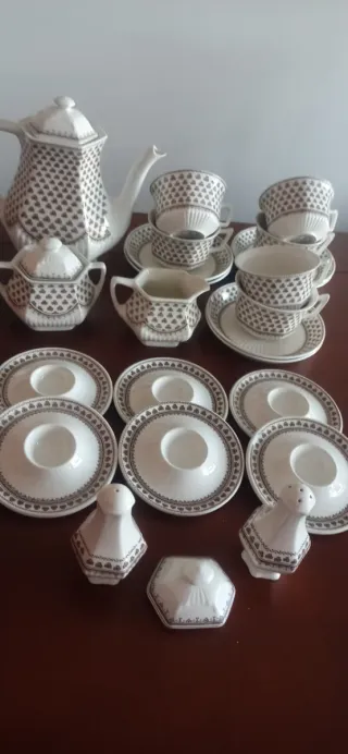 Servicio de té/desayuno inglés antiguo