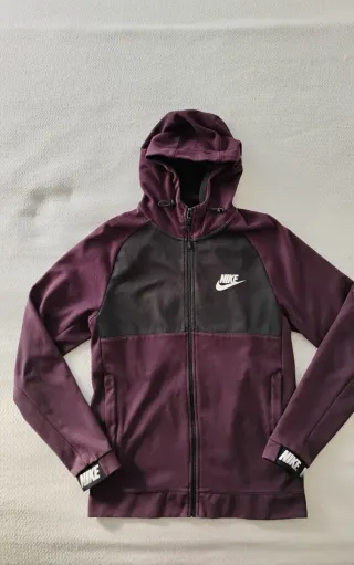 Sudadera Nike Cremallera Negra y Morada