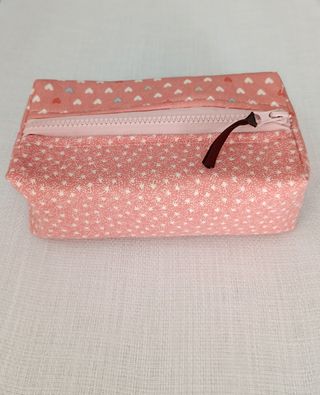 Neceser estampado rosa