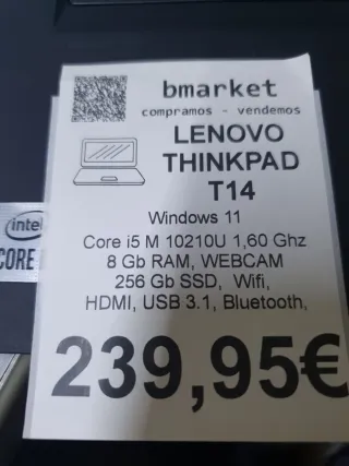 Lenovo Thinkpad T14 Intel Core i5 8GB RAM