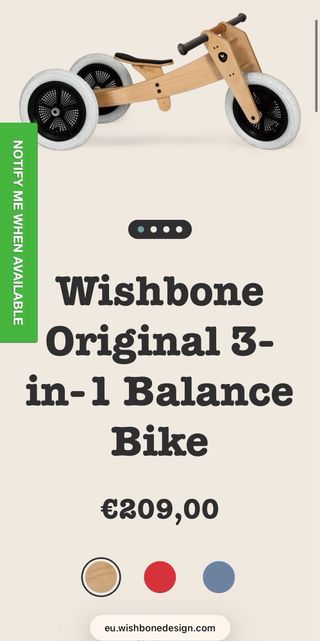 Bici Equilibrio 3 en 1 Wishbone Madera