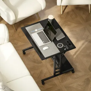 Escritorio Elevable con Ruedas y Puertos