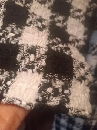 Vestido cuadros blanco y negro