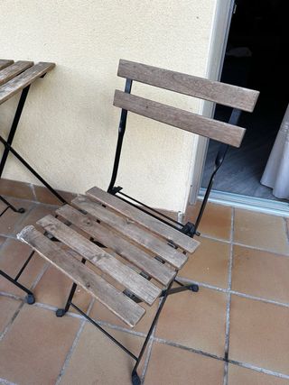 Mesa y 2 Sillas Balcón Plegables