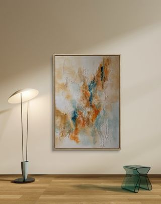 Cuadro grande abstracto pintado a mano salón