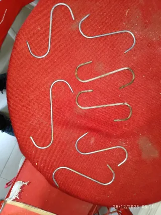 7 Ganchos de Acero Inoxidable para Carnicería