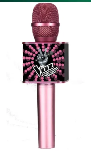 Micrófono Karaoke La Voz Rosa con Estuche