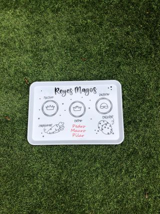 Bandeja Reyes Magos con vasos y galletas