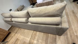 Sofá modular beige de tela