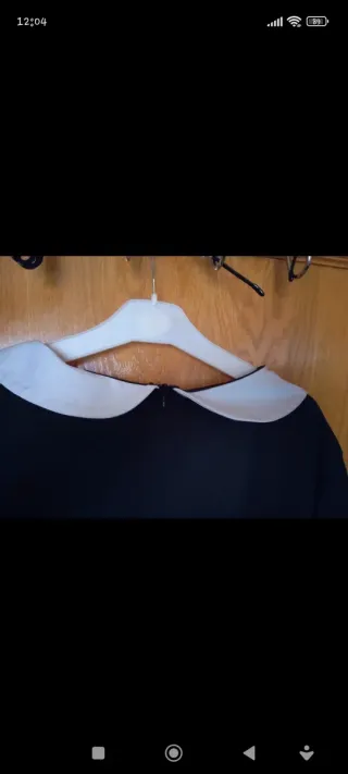 Vestido estilo Miércoles Addams negro y blanco