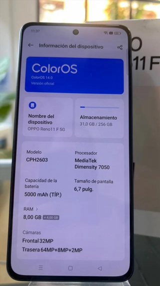 Oppo Reno 11 F 5G Verde Noche 256GB
