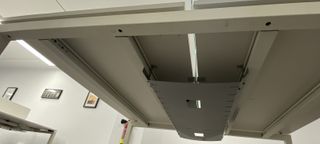 Mesa multipuesto oficina cristal y metal