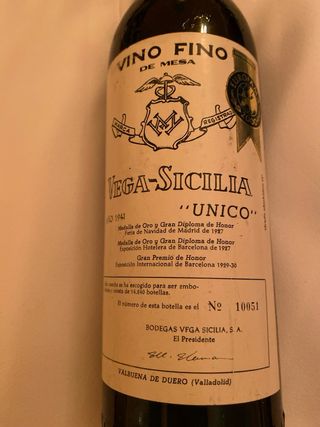 Vega Sicilia Único Cosecha 1941