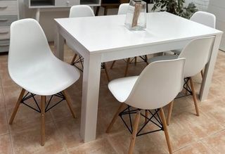 Salón comedor mesa centro y 4 sillas