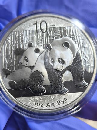 Lote 3 Monedas 1 Onza Plata PANDA