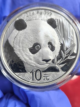 Lote 3 Monedas 1 Onza Plata PANDA