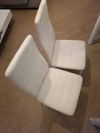 Mesa comedor cristal y 6 sillas