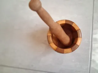 Mortero y Maja de Bambú