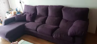 Sofá modular de tela morado