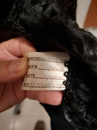 Abrigo Vintage Piel Astracán Negro