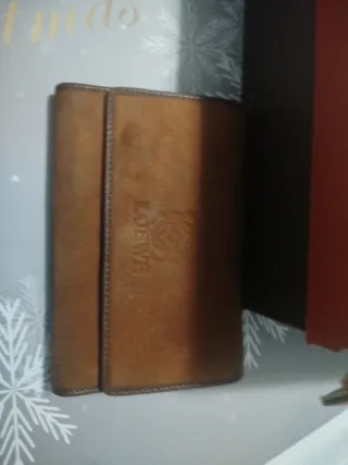 Cartera monedero vintage Loewe marrón