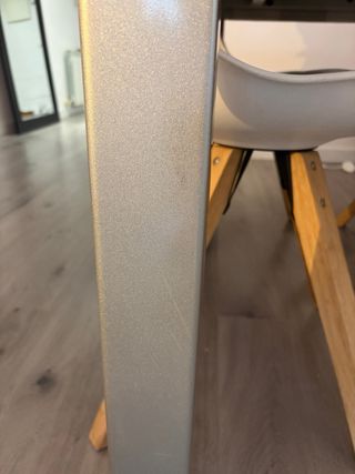 Mesa comedor extensible cristal y metal