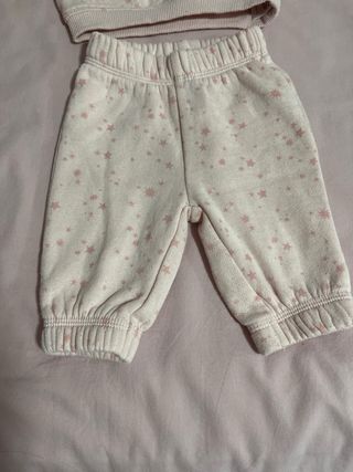 Conjunto bebé chándal estrellas rosa