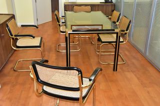 Mesa Cristal y 6 Sillas Vintage