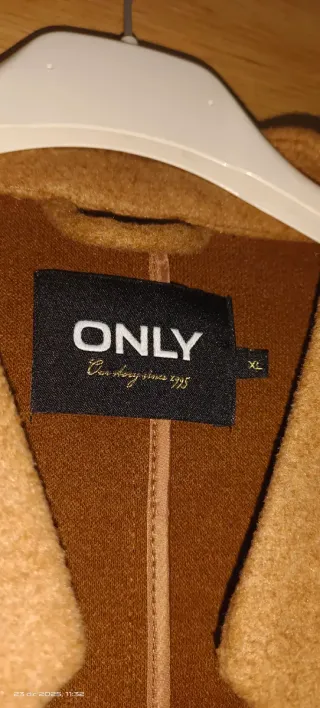 Abrigo ONLY beige/marrón mujer