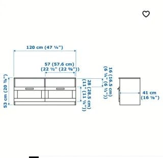 Mobile TV bianco Brimnes IKEA