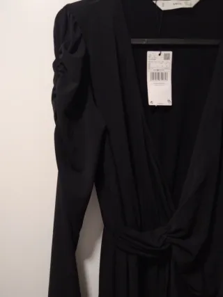 Vestido Mango Negro Talla XS