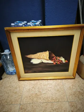 Cuadro Óleo Manuel Gómez Albadalejo Fresas