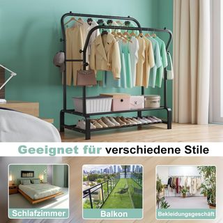 Perchero Doble con Ganchos y Zapatero