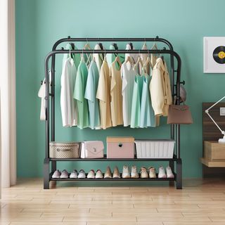 Perchero Doble con Ganchos y Zapatero