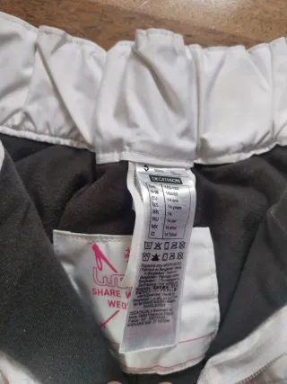 Pantalón de esquí Blanco talla 14