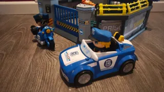 Prisión Pinypon con Coche y Moto Policía