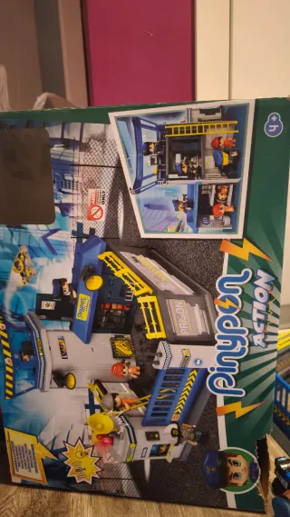 Prisión Pinypon con Coche y Moto Policía