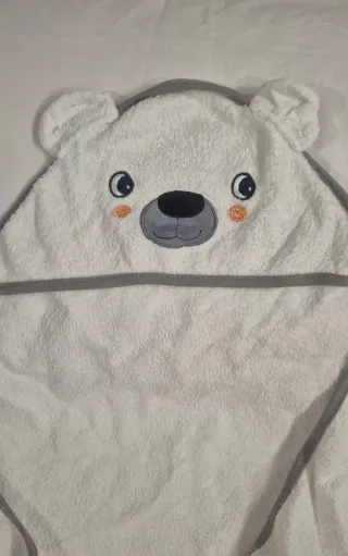 Toalla bebé con capucha de oso