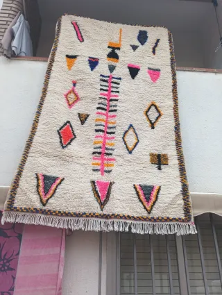 Alfombra de lana multicolor