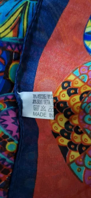 Maxi foulard viscosa e seta fantasia