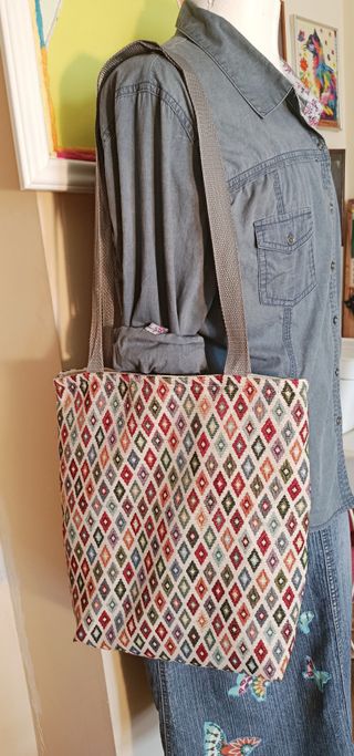 Bolso Tote Multicolor Diamantes